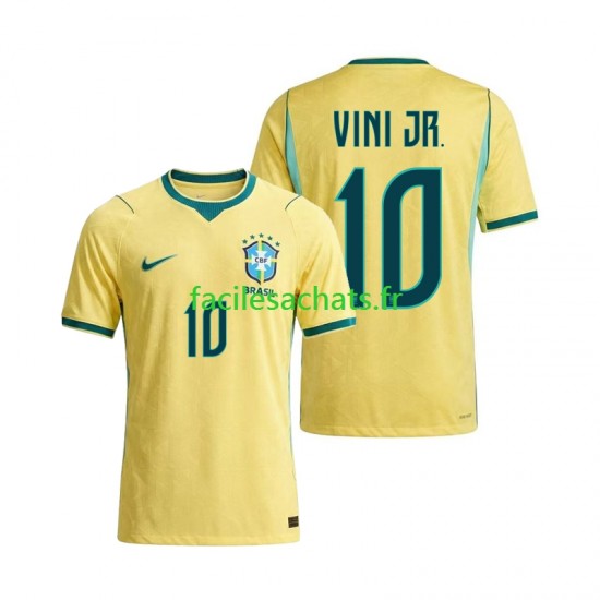 Maillot Brésil Vinicius Junior 10 Domicile Coupe du Monde 2026 Homme MC
