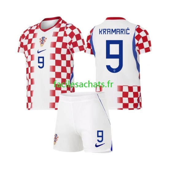Maillot Croatie Andrej Kramaric 9 Domicile Coupe du Monde 2026 Enfant MC