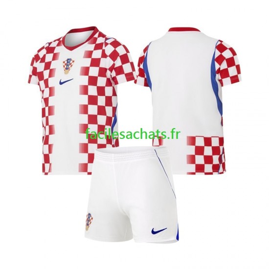Maillot Croatie Domicile Coupe du Monde 2026 Enfant MC