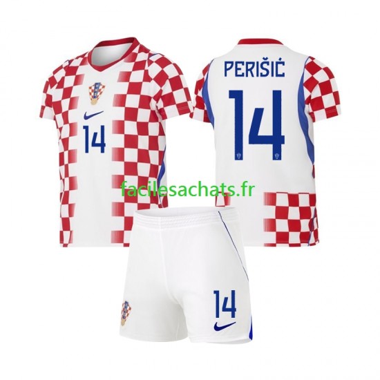 Maillot Croatie Ivan Perisic 14 Domicile Coupe du Monde 2026 Enfant MC