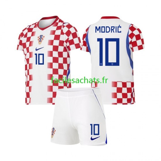 Maillot Croatie Luka Modric 10 Domicile Coupe du Monde 2026 Enfant MC