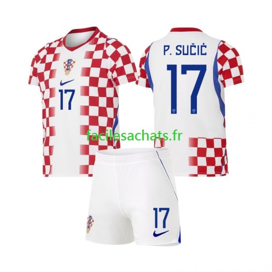 Maillot Croatie Petar Sucic 17 Domicile Coupe du Monde 2026 Enfant MC