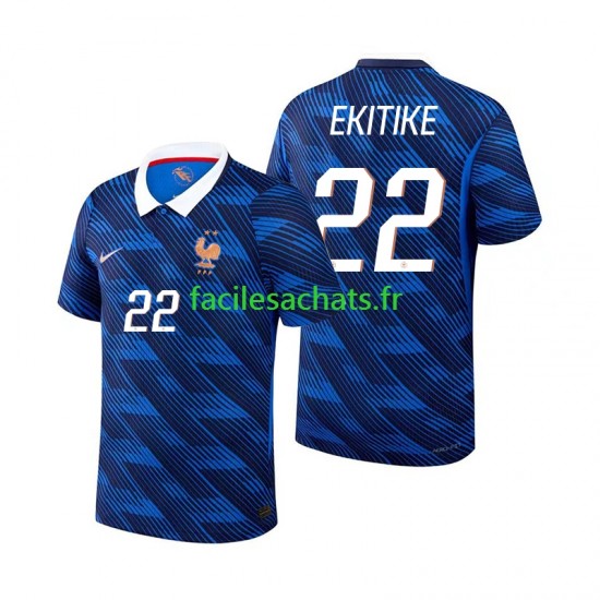 Maillot France Hugo Ekitike 22 Domicile Coupe du Monde 2026 Homme MC