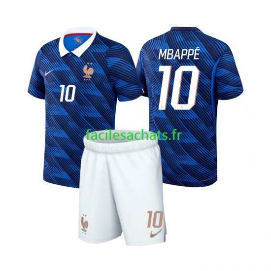 Maillot France Kylian Mbappe 10 Domicile Coupe du Monde 2026 Enfant MC