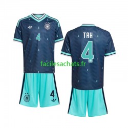 Maillot Allemagne Jonathan Tah 4 Extérieur Coupe du Monde 2026 Enfant MC