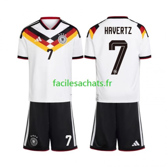 Maillot Allemagne Kai Havertz 7 Domicile Coupe du Monde 2026 Enfant MC