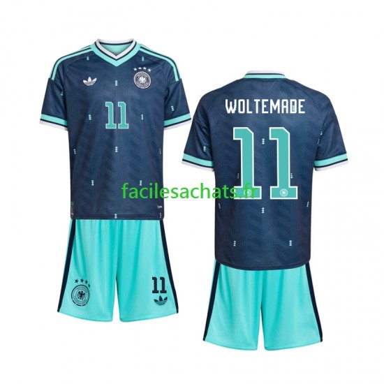 Maillot Allemagne Nick Woltemade 11 Extérieur Coupe du Monde 2026 Enfant MC