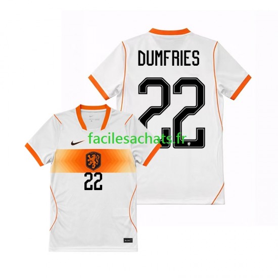 Maillot Pays-Bas Denzel Dumfries 22 Extérieur Coupe du Monde 2026 Homme MC