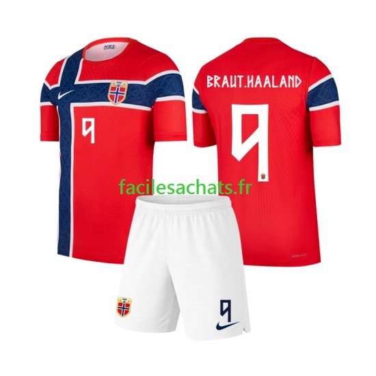Maillot Norvège Erling Haaland 9 Domicile Coupe du Monde 2026 Enfant MC