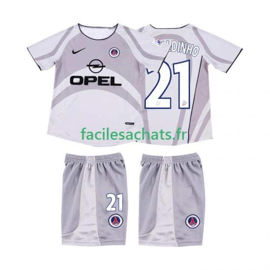 Maillot AC Milan RONALDINHO 21 Retro 2001 2002 Extérieur Enfant MC