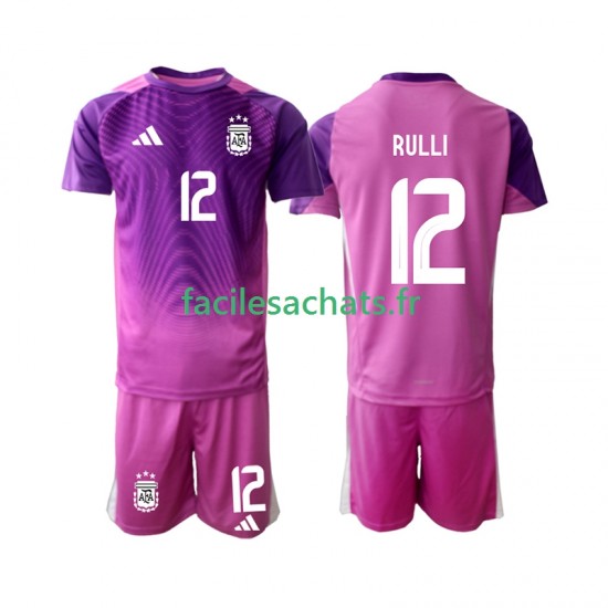 Maillot Argentine Geronimo Rulli 12 2025 Gardien Domicile Enfant MC