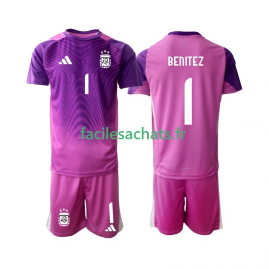 Maillot Argentine Walter Daniel Benitez 1 2025 Gardien Domicile Enfant MC