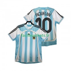 Maillot Argentine RIQUELME 10 Retro 2006 Domicile Homme MC