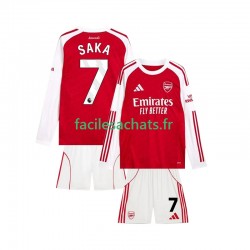 Maillot Arsenal Bukayo Saka 7 2025-2026 Domicile Enfant ML