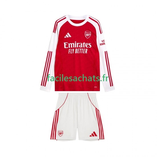 Maillot Arsenal 2025-2026 Domicile Enfant ML