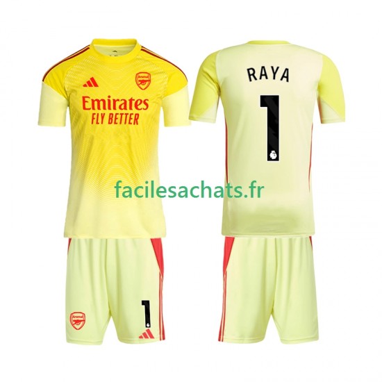 Maillot Arsenal Raya 1 2025-2026 Gardien Domicile Enfant MC