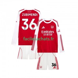 Maillot Arsenal Martin Zubimendi 36 2025-2026 Domicile Enfant MC