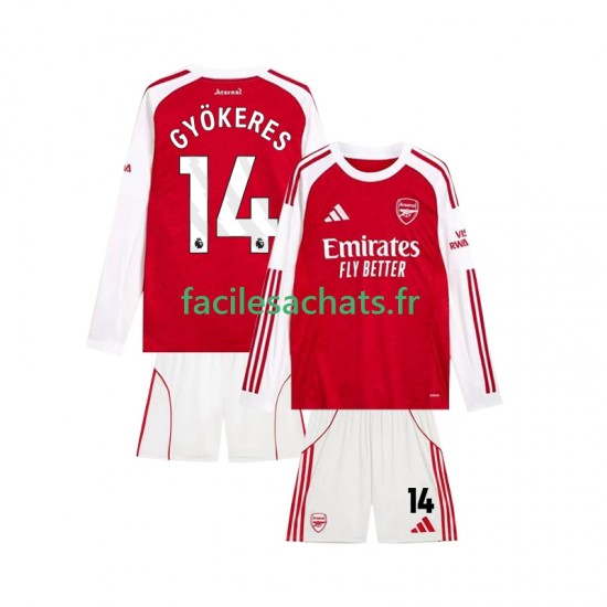Maillot Arsenal Viktor Gyokeres 14 2025-2026 Domicile Enfant ML
