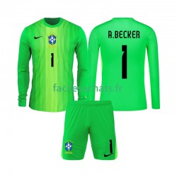 Maillot Brésil Alisson Becker 1 2026 Gardien Domicile Enfant ML