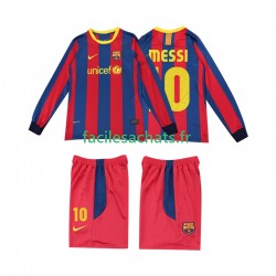 Maillot FC Barcelone Lionel Messi 10 Retro 2010 2011 Domicile Enfant ML