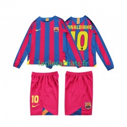 Maillot FC Barcelone RONALDINHO 10 Retro 2005 2006 Domicile Enfant ML