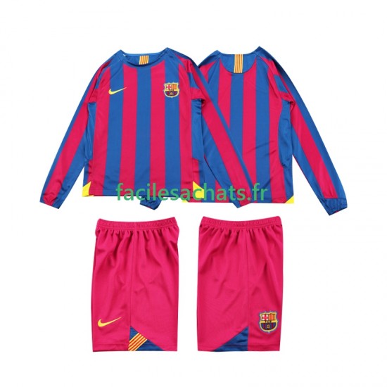 Maillot FC Barcelone Retro 2005 2006 Domicile Enfant ML