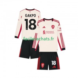 Maillot Liverpool Gakpo 18 2025-2026 Extérieur Enfant ML