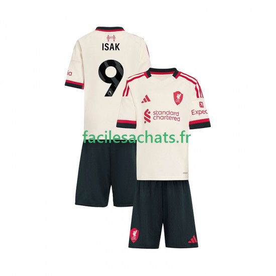 Maillot Liverpool ISAK 9 2025-2026 Extérieur Enfant MC