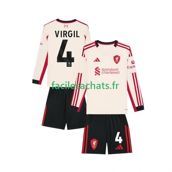Maillot Liverpool Virgil van Dijk 4 2025-2026 Extérieur Enfant ML