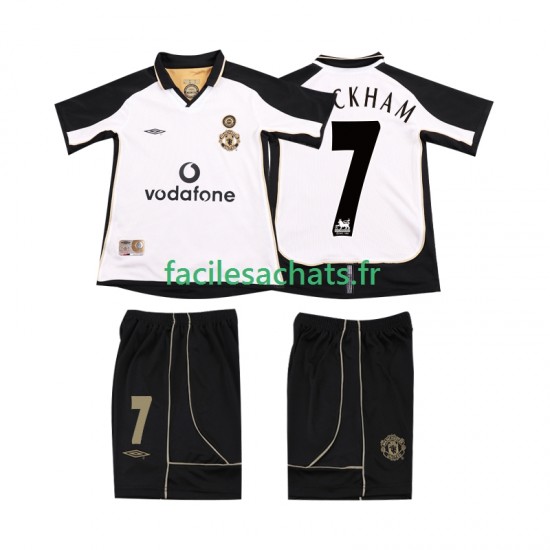 Maillot Manchester United BECKHAM 7 Anniversary 2001 2002 Extérieur Enfant MC