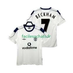 Maillot Manchester United BECKHAM 7 Retro 2000 2001 Extérieur Homme MC
