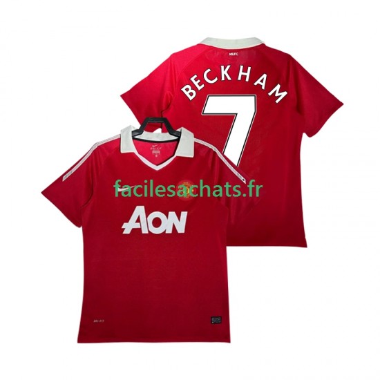 Maillot Manchester United BECKHAM 7 Retro 2010 2011 Domicile Homme MC