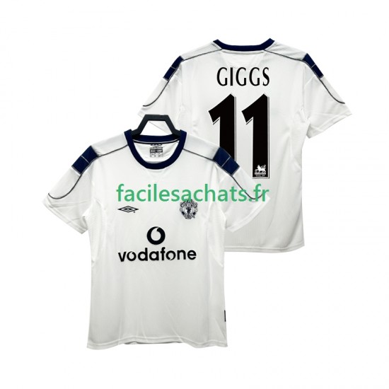 Maillot Manchester United GIGGS 11 Retro 2000 2001 Extérieur Homme MC