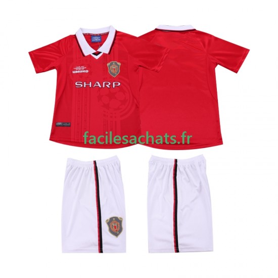 Maillot Manchester United Retro 1999 2000 Domicile Enfant MC