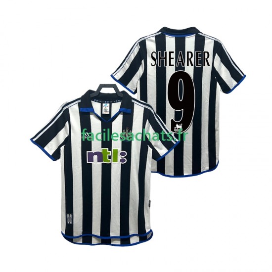 Maillot Newcastle United SHEARER 9 Retro 2000 2001 Domicile Homme MC