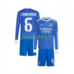 Maillot Real Madrid Camavinga 6 2025-2026 3ème Enfant ML