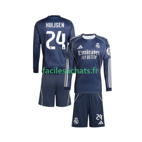 Maillot Real Madrid Huijsen 24 2025-2026 Extérieur Enfant ML