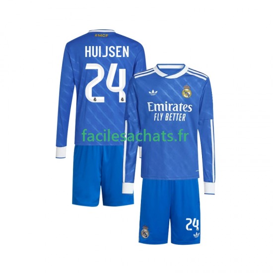 Maillot Real Madrid Huijsen 24 2025-2026 3ème Enfant ML