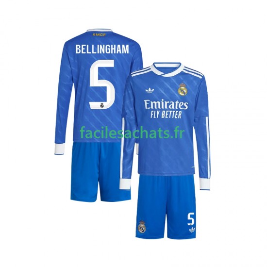 Maillot Real Madrid Jude Bellingham 5 2025-2026 3ème Enfant ML