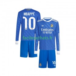 Maillot Real Madrid Kylian Mbappe 10 2025-2026 3ème Enfant ML