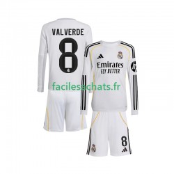Maillot Real Madrid Valverde 8 2025-2026 Domicile Enfant ML