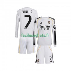 Maillot Real Madrid Vinicius Junior 7 2025-2026 Domicile Enfant ML