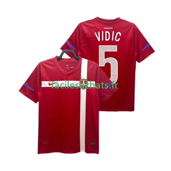 Maillot Serbie VIDIC 5 Retro 2010 Domicile Homme MC