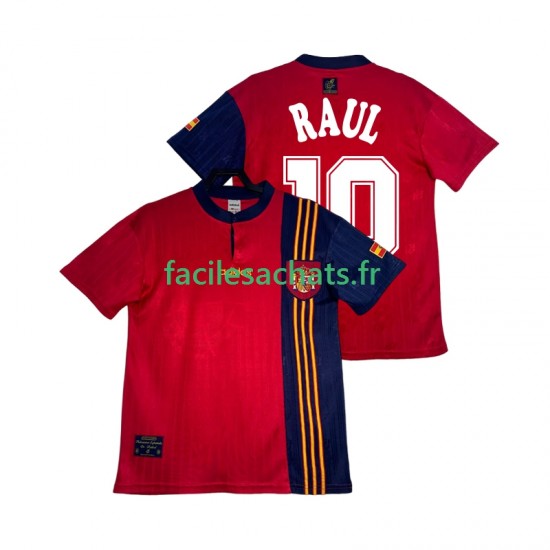 Maillot Espagne RAUL 10 Retro 1996 Domicile Homme MC