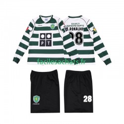 Maillot Sporting CP Cristiano Ronaldo 28 Retro 2001 2003 Domicile Enfant ML