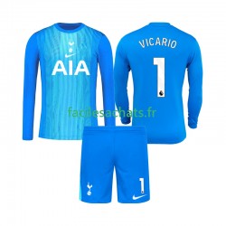 Maillot Tottenham Hotspur Guglielmo Vicario 1 2025-2026 Gardien Extérieur Enfant ML