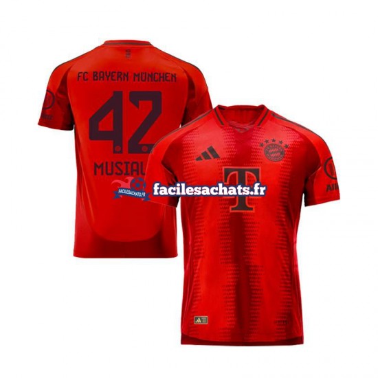 Maillot Bayern Munich Jamal Musiala 42 2024-2025 Rouge Domicile Homme MC