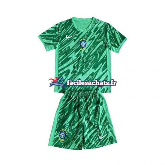 Maillot Brésil 2024 Gardien Vert 3ème Enfant MC