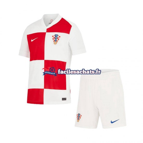 Maillot Croatie Euro 2024 Domicile Enfant MC