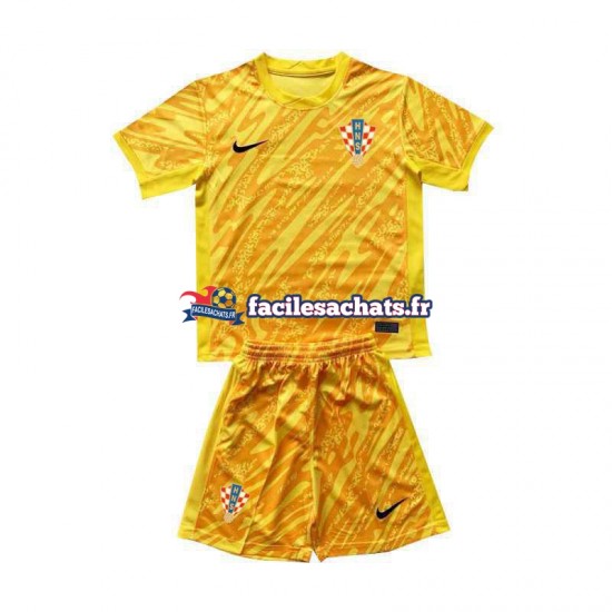 Maillot Croatie Euro 2024 Gardien Jaune Domicile Enfant MC